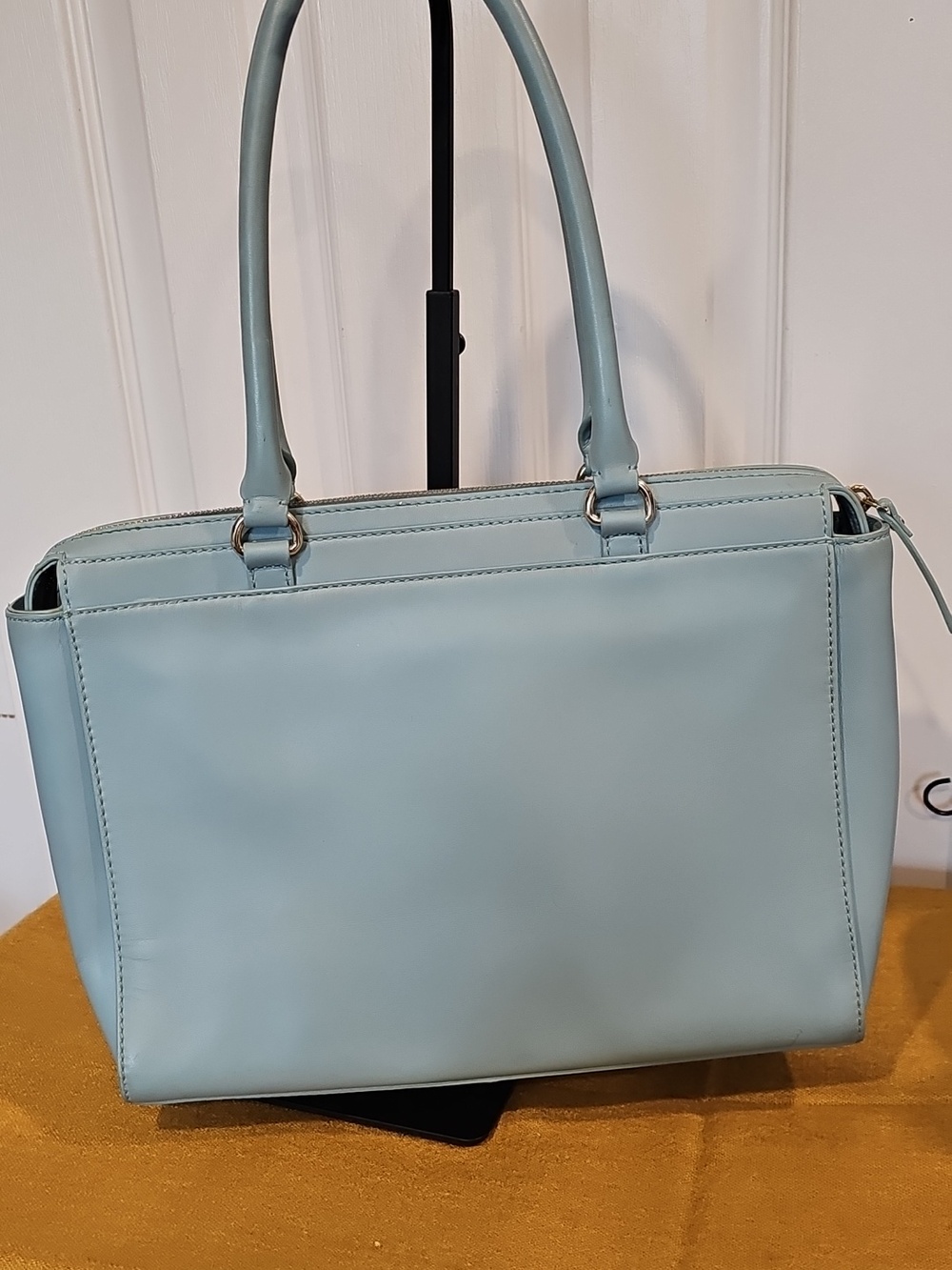 Kate Spade Tallow Court Jennifer Leather Satchel - Baby Blue Storybook Lining - Picture 4 of 16